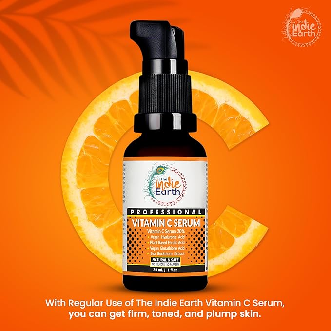 20% Vitamin C Serum – Advanced Anti-Aging & Brightening Formula with Glutathione, Hyaluronic Acid, Ferulic Acid, Turmeric, Rosehip, and Sea Buckthorn for Enhanced Skin Tone, Radiance, & Youthful Glow