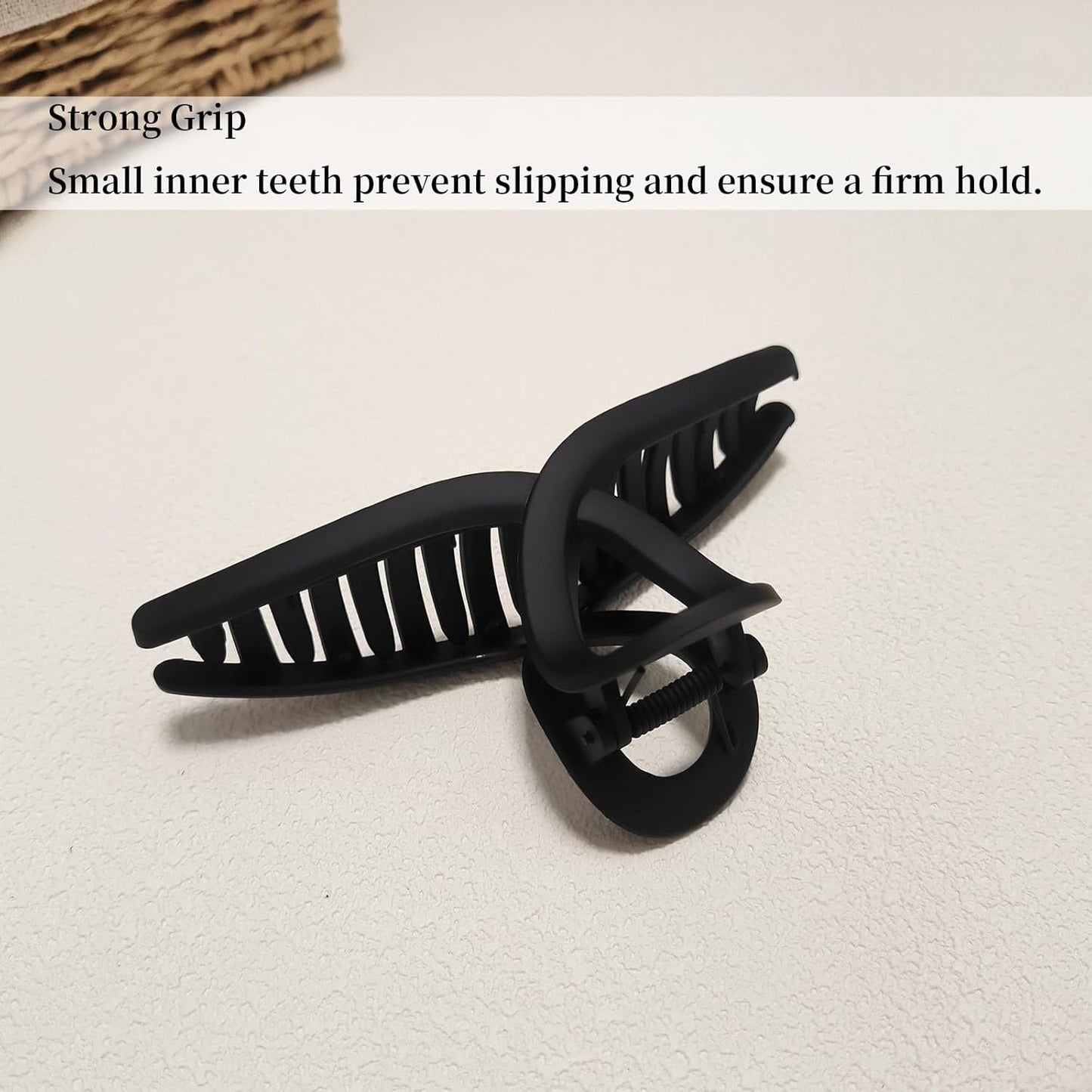 5 Inch Hair Claw Clips Extra Large No Slip Big Matte XL Clip for Thick Curly Long Hair Women, 4 Pack