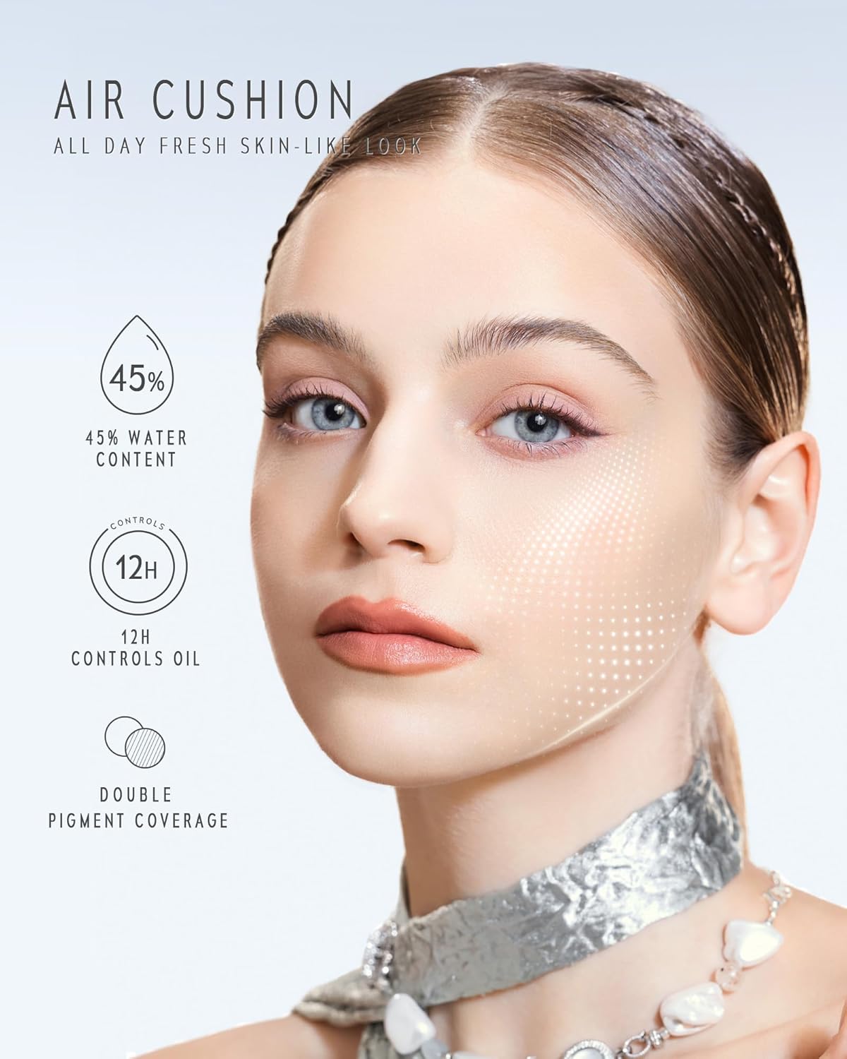 TIMELESS LUMINA MATTE PERFECTION CUSHION | Full Coverage, Weightless, Skin fit, Velvety Matte Finish, Oil-Control Waterproof Fondation, Sweatproof Flawless BB Cream CC (01 CREME)