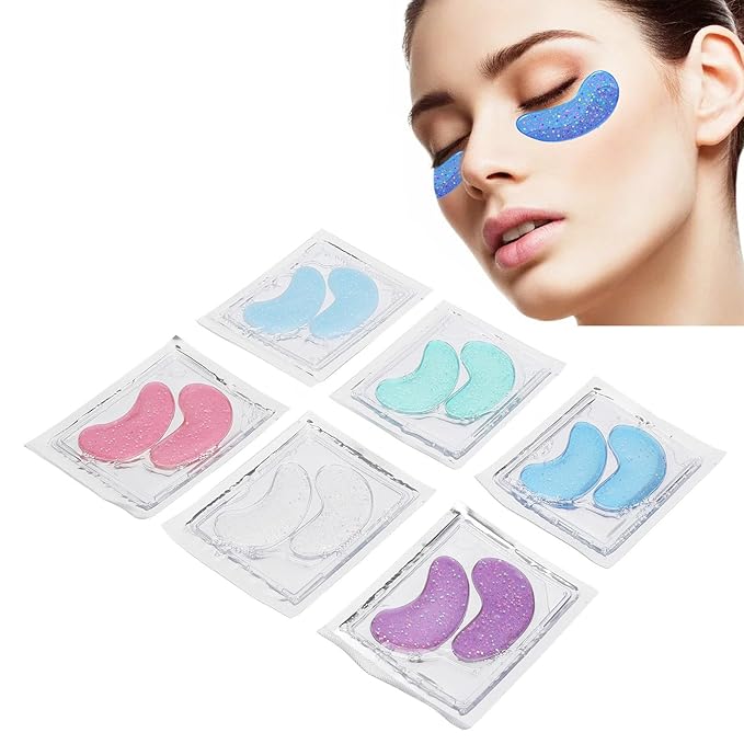 Zetiling 8 Pack Reusable Ice Gel Eye Pad for Puffy Eyes, Hot Cold Eye Mask, Deep Hydration and Anti Aging Effects