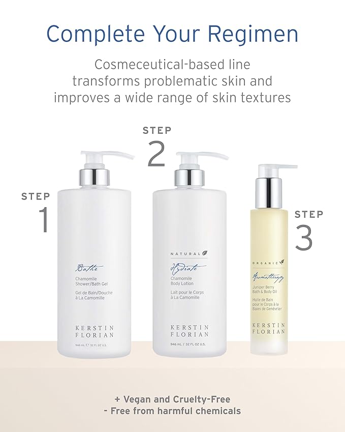 Kerstin Florian Organic Juniper Berry Body Oil | Nutrient Rich Moisturizer with Vitamin E | Coconut and Jojoba Oil | Natural Essential Oils for Massage and to Relax Muscles (3.4 fl oz)