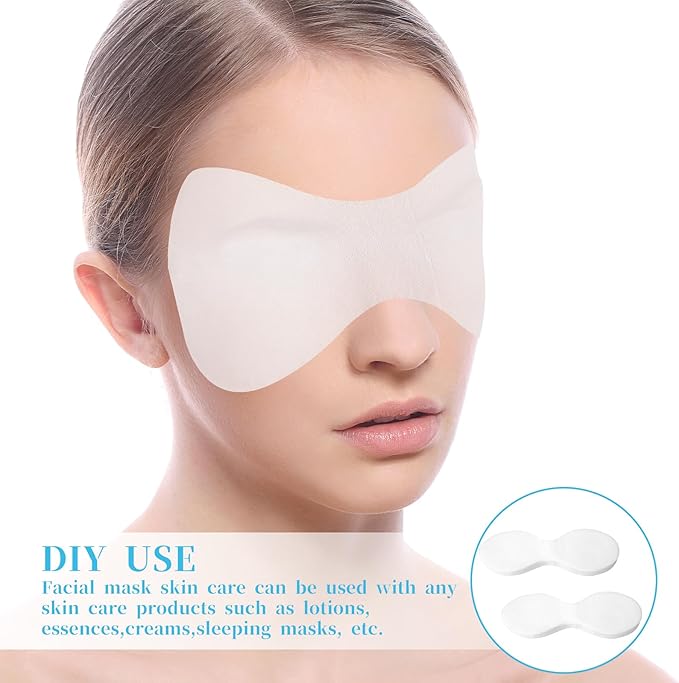 200 Sheets Disposable Eye Mask Paper, Natural Silk Eye Cover for Facial Spa Eye Care Patches Paper DIY Eye Covers Disposable for Spa Eye Care