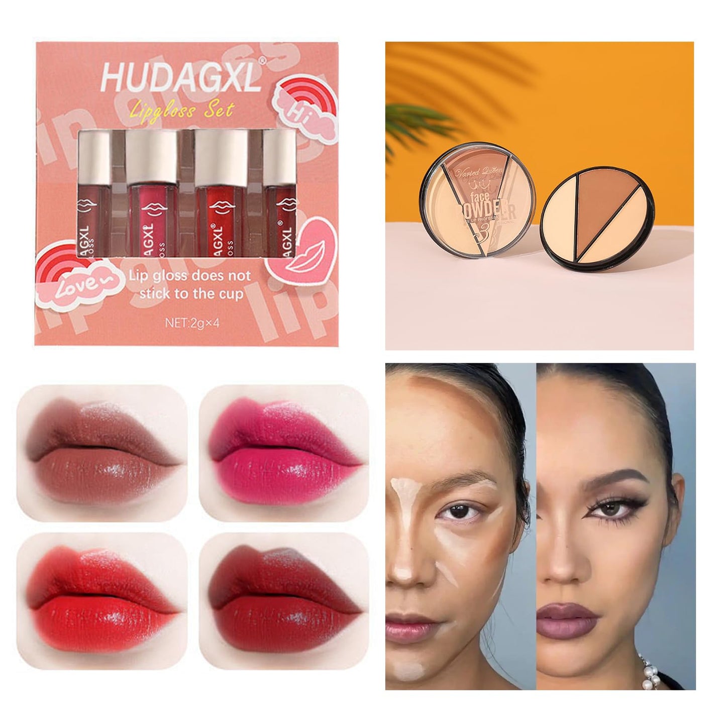 Makeup Sets for Women All in One Makeup Kit with Eyeshadow, Foundation, Lipstick, Brushes, Eyeliner Stamp, Eyeliner,Mascara, Eyebrow Pencil, False Eyelashes