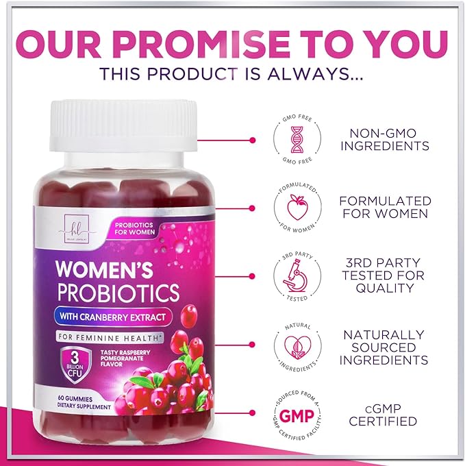 Women's Probiotic - Probiotics for Women 3 Billion 60 Gummies