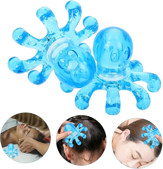 6 Pcs Ultra Scalp Massager - Octopus Head Massage Tool - Handheld Massager for Hair & Scalp - Portable, Elderly-Friendly