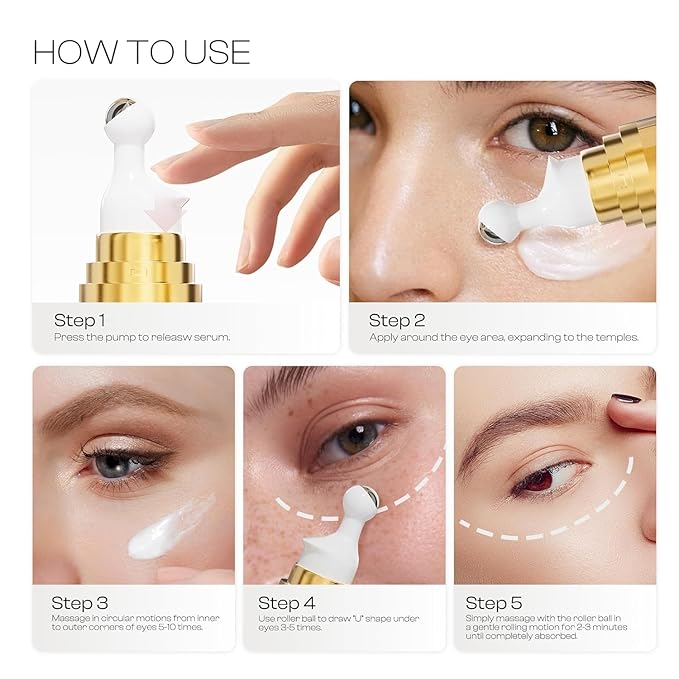 6% Caffeine Eye Cream: Dark Circle Remover Hydrating Anti-Wrinkle Eye Care Cream for Women 20ml 0.68fl.oz