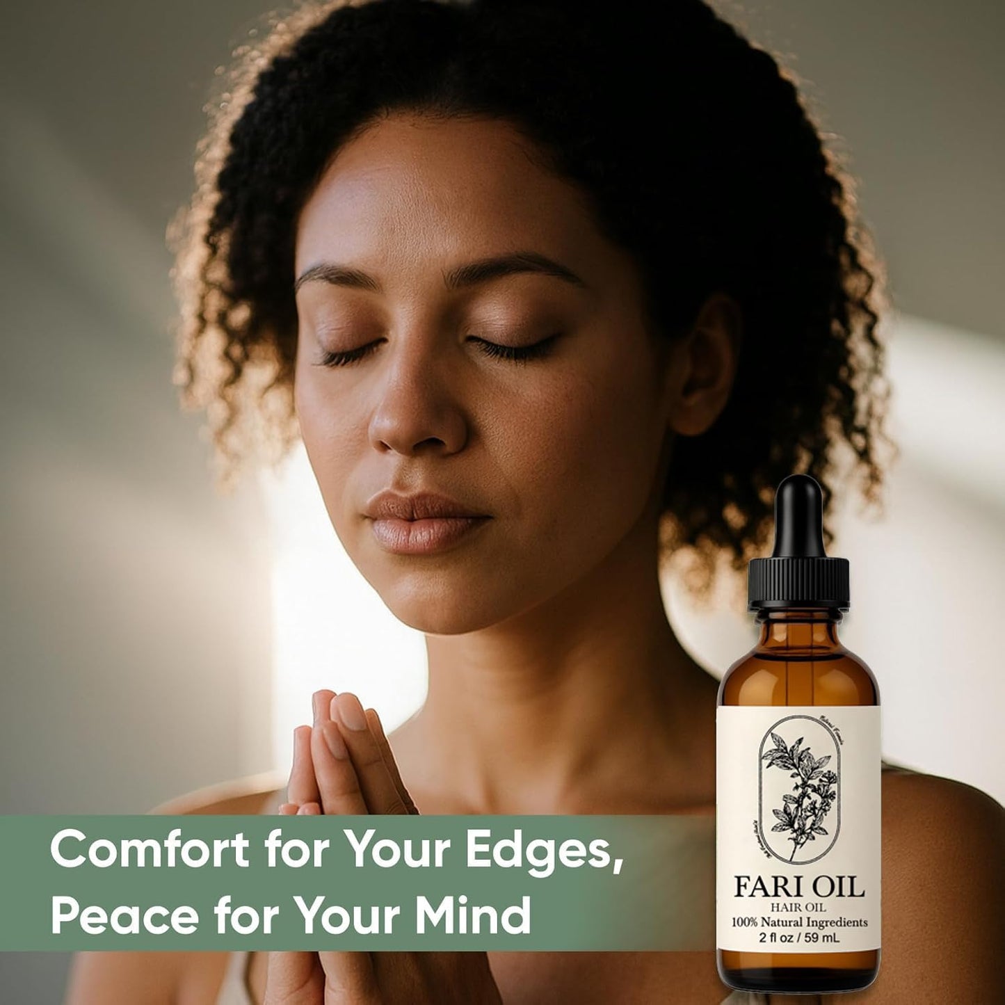 Fari Oil Hair Growth Oil, Holistic Hair Oil with Herbal Infusion, Botanical Scalp Oils for Dry Scalp & Edges, All Hair Types