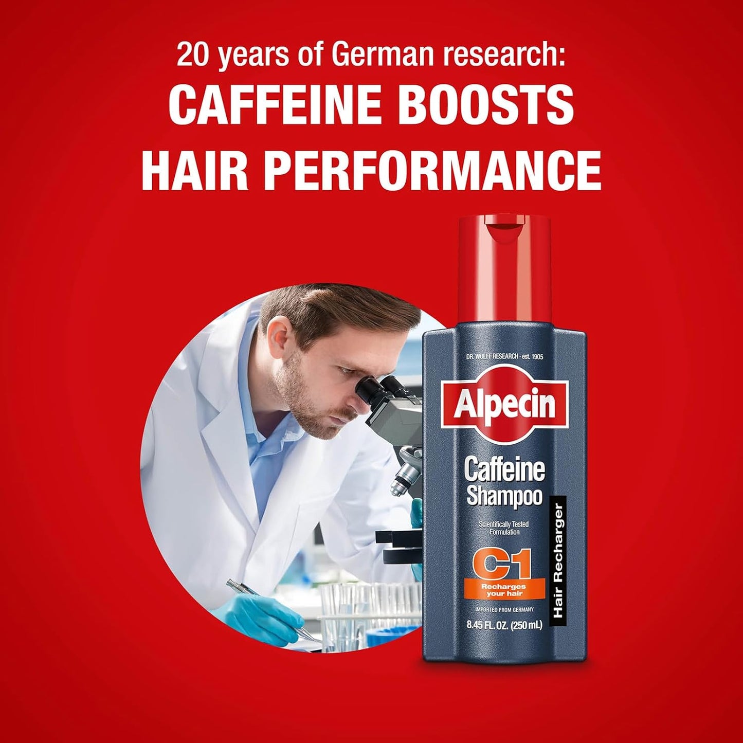 Alpecin C1 Caffeine Shampoo 12.68 fl oz I Hair Performance Enhancer I Promotes Natural Hair Growth and Thickness I Energizes Scalp