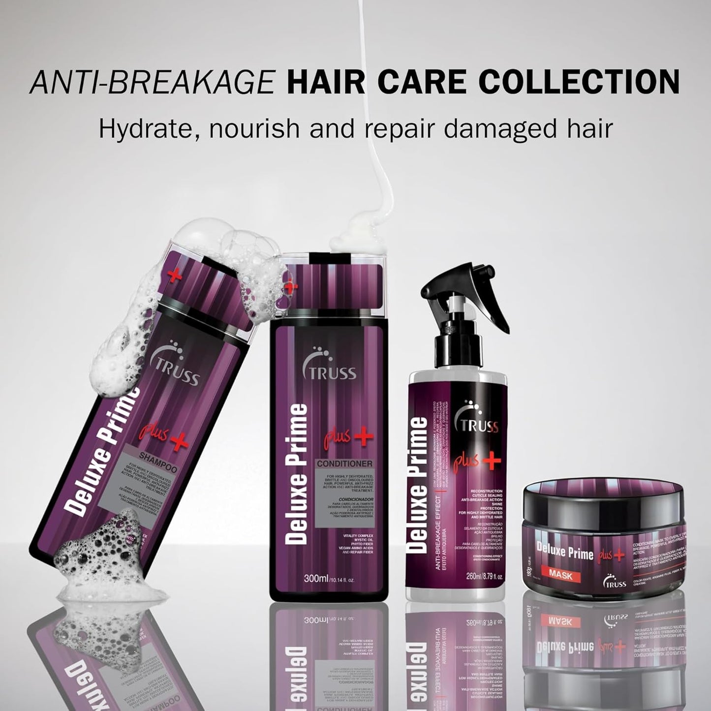 TRUSS Deluxe Prime + Mask - Deep Conditioning Hair Mask for Damaged Hair - Targeted Care for Dry, Brittle & Discoloured Strands - Frizz Control & Breakage Defense (6.35 Oz)