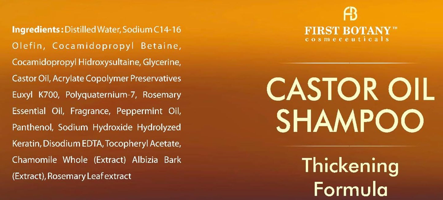 Castor Oil Shampoo and Conditioner - An Anti Hair Loss Set Thickening formula For Hair Regrowth, Anti Thinning Sulfate Free For Men & Women Anti Dandruff Treatment - 16 oz