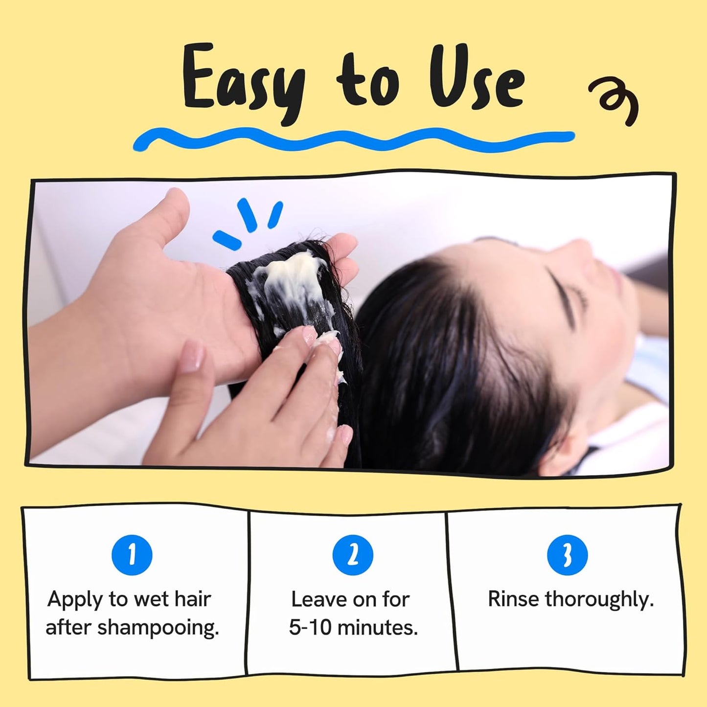 Daily Collagen Protein Ceramide Hair Treatment for Dry, Damaged Hair, Bond Repair Deep Conditioning Mask with Hydrolyzed Collagen & Pea Protein, 3.3fl.oz | 100ml