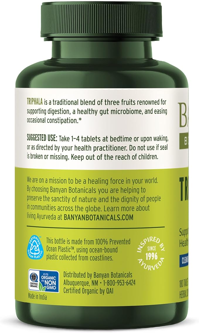 Banyan Botanicals Triphala Tablets 180 Tablets