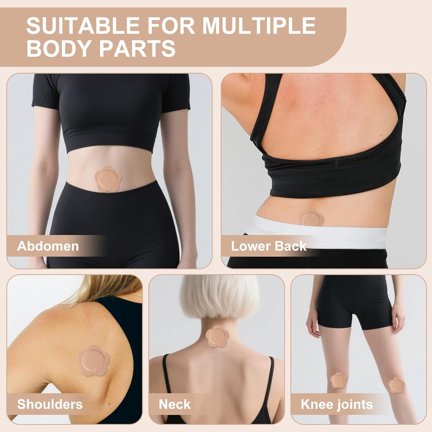 Castor Oil Patches for Belly Button, 100PCS Castor Oil Pack Wraps Organic Cotton Self-Adhesive Castors Oils Pack Anti Leakage Disposable Pads Portable & Breathable No Wash (Oil Not Included)