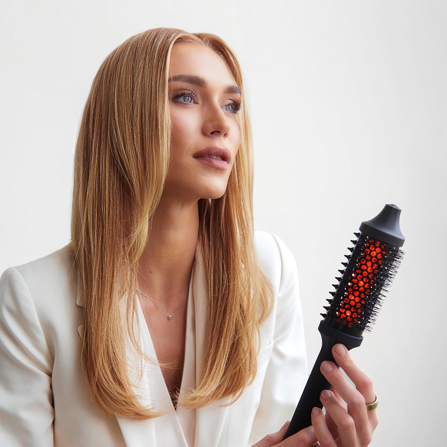Sutra Thermal Brush - Lightweight Heated Round Brush for Hair Styling & Blow Out - Digital Display, Auto Shut-Off & Ionic Technology - Professional Styling Tools for All Hair Types