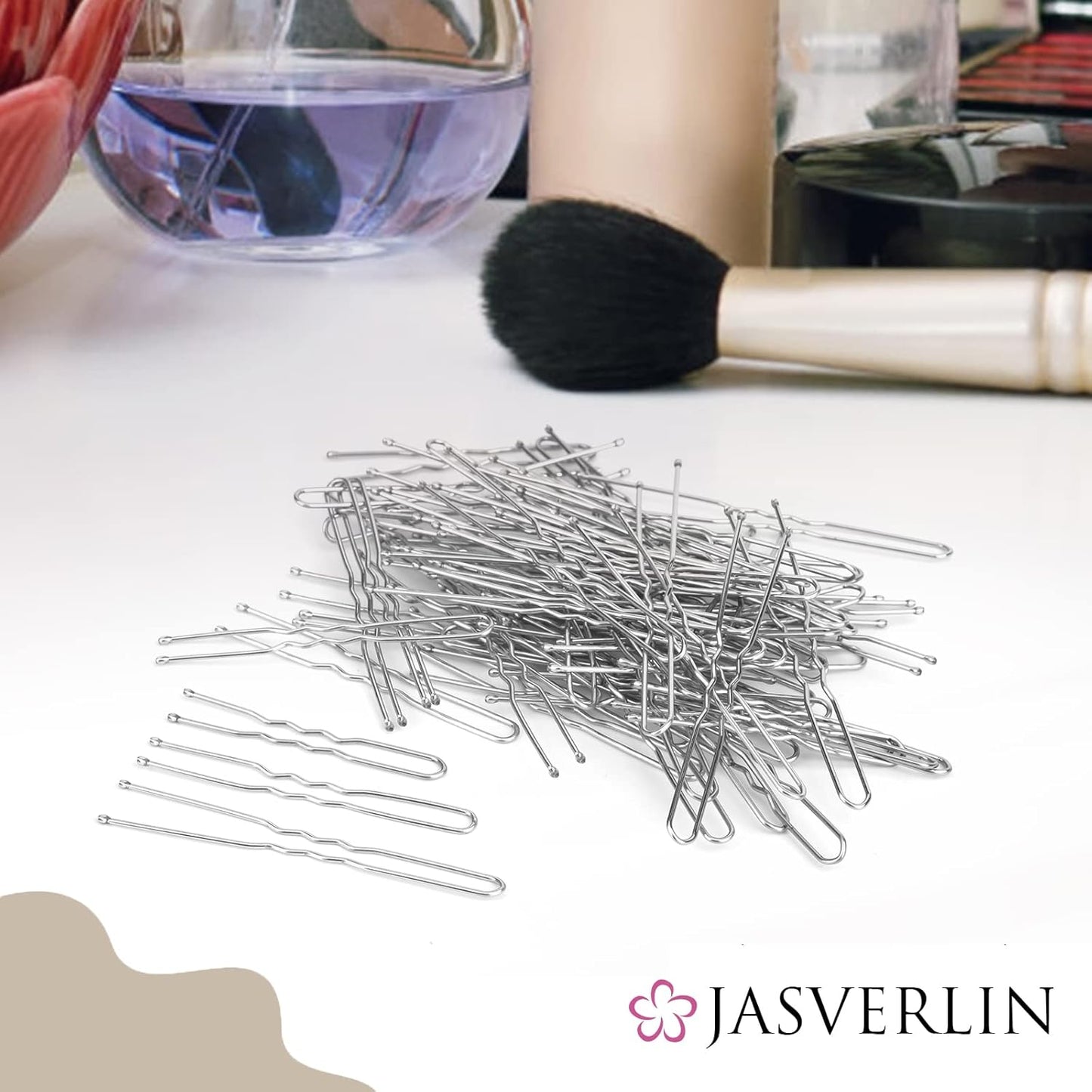 U Shaped Bobby Hair Pin Silver Bun Clips Bunheads Hairpins for Women Girls Updo White Accessories Large Long Mini 3 Size Assortment 150pcs