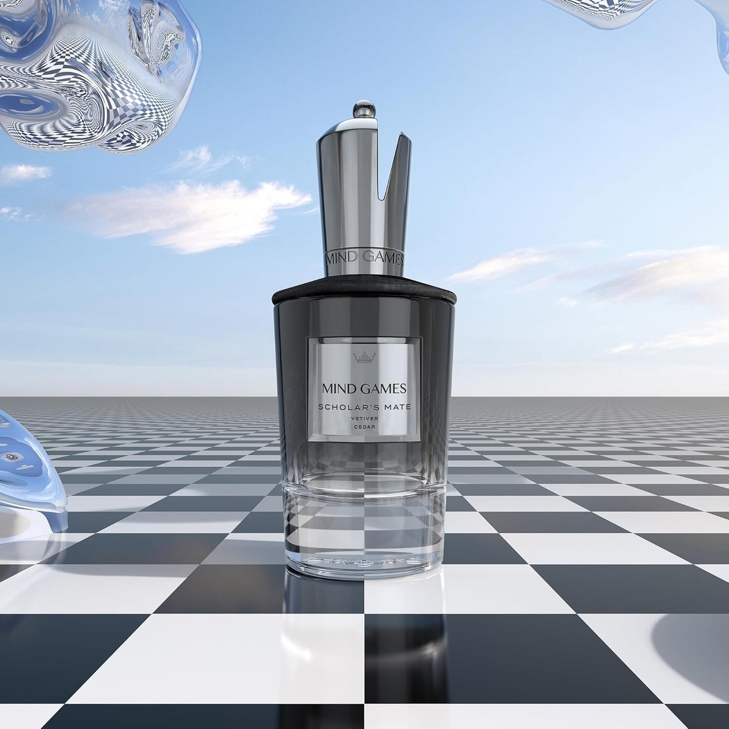MIND GAMES Scholar's Mate - Luxury Perfume with Notes of Cardamom, Bergamot & Sandalwood - Elegant Extrait de Parfum for Women & Men - Soft & Smooth Perfume - 100 mL/3.4 oz