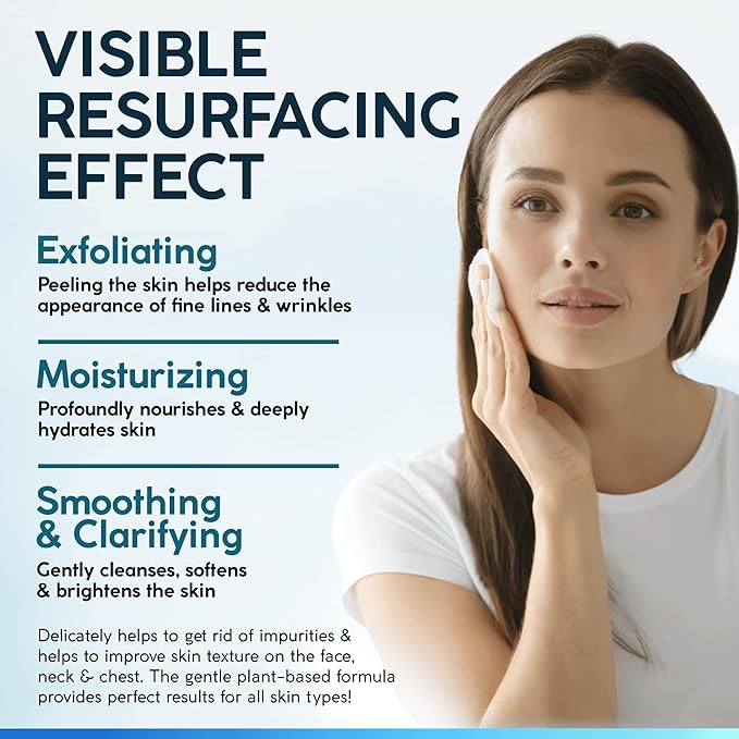 Collagen and Retinol Cream & 35% Glycolic Acid Pads - Face Moisturizer - Night & Day Cream - Anti Aging & Anti Wrinkle Lotion - Exfoliating Facial Peel Wipes - 60 Double-Side Pads