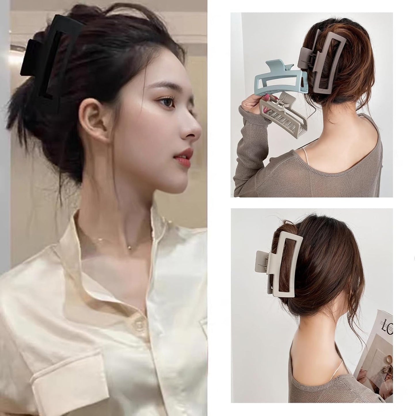 Hair Clips for Women – Large Claw Clips, Banana Clips, Big Hair Clips for Thick, Thin Hair, Strong Hold, Non-Slip Hair Claws, Versatile Hair Accessories(PG17)