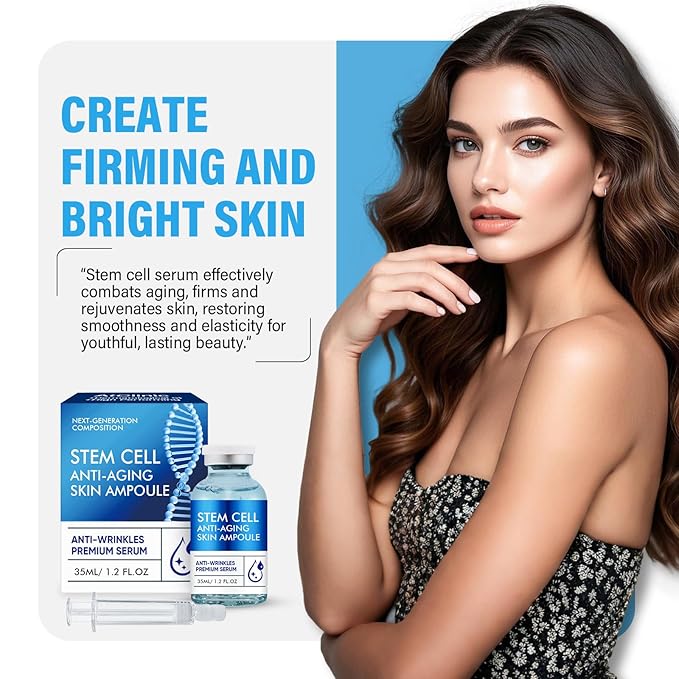 Stem Cell Anti-Aging Serum - Firm, Hydrate, and Renew Your Skin for a Youthful Glow,Strengthens and Moisturises Skin, Micro needling Serum Use with and without Micro Needling