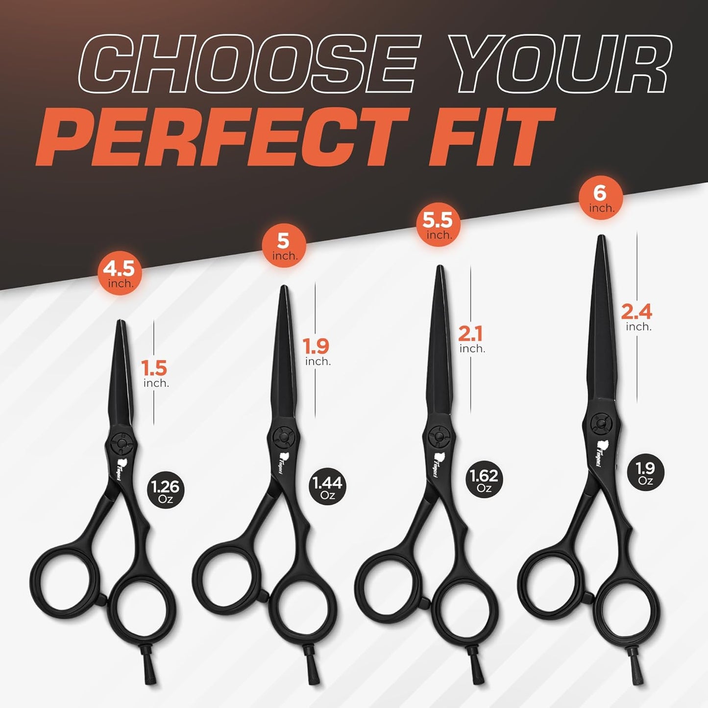 Fagaci Hair Scissors Professional 5.5” 440C Steel for Superior Precision, Extremely Sharp Blades Hair Cutting Scissors for Women & Men, Durable Sharpness Hair Shears for Hair Cutting, Barber Scissors