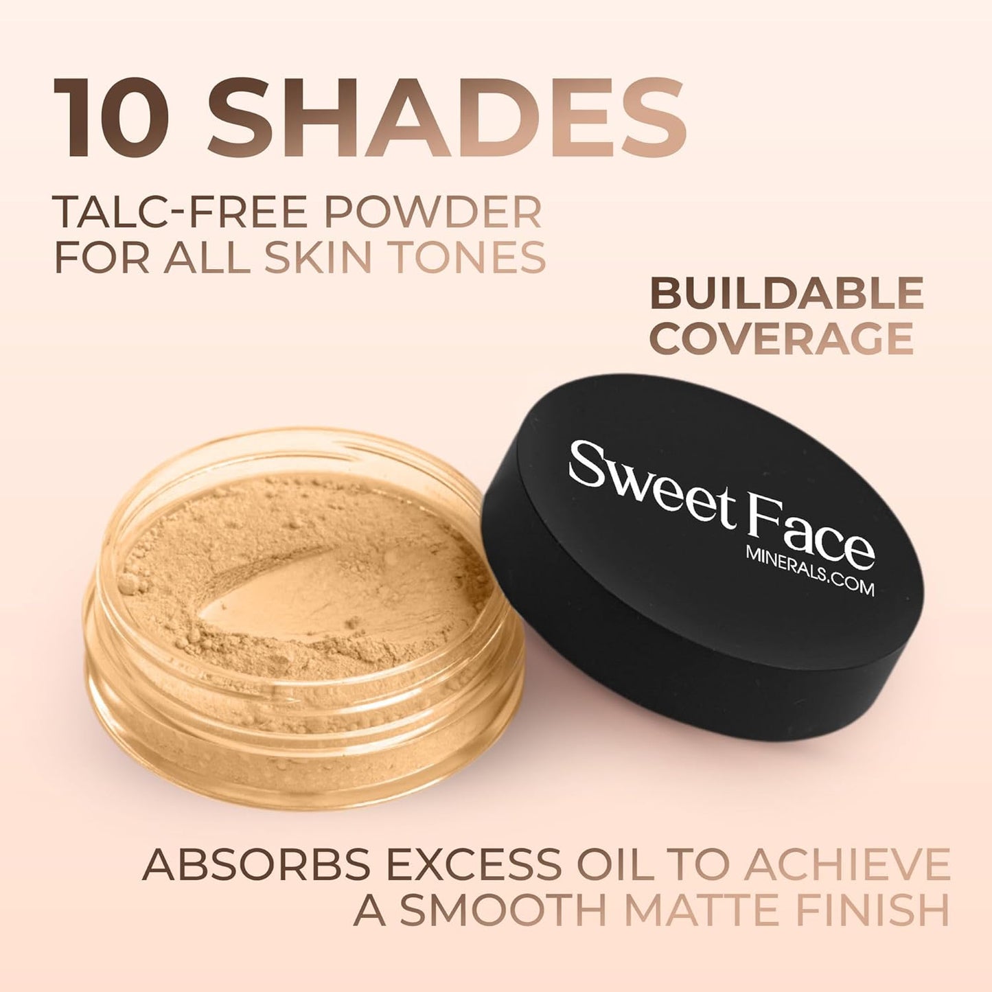 Beige Shade Foundation (5g Sample Size Jar) Matte Mineral Makeup Loose Powder Foundation – Full Coverage, Natural Finish, Noncomedogenic, SPF 30