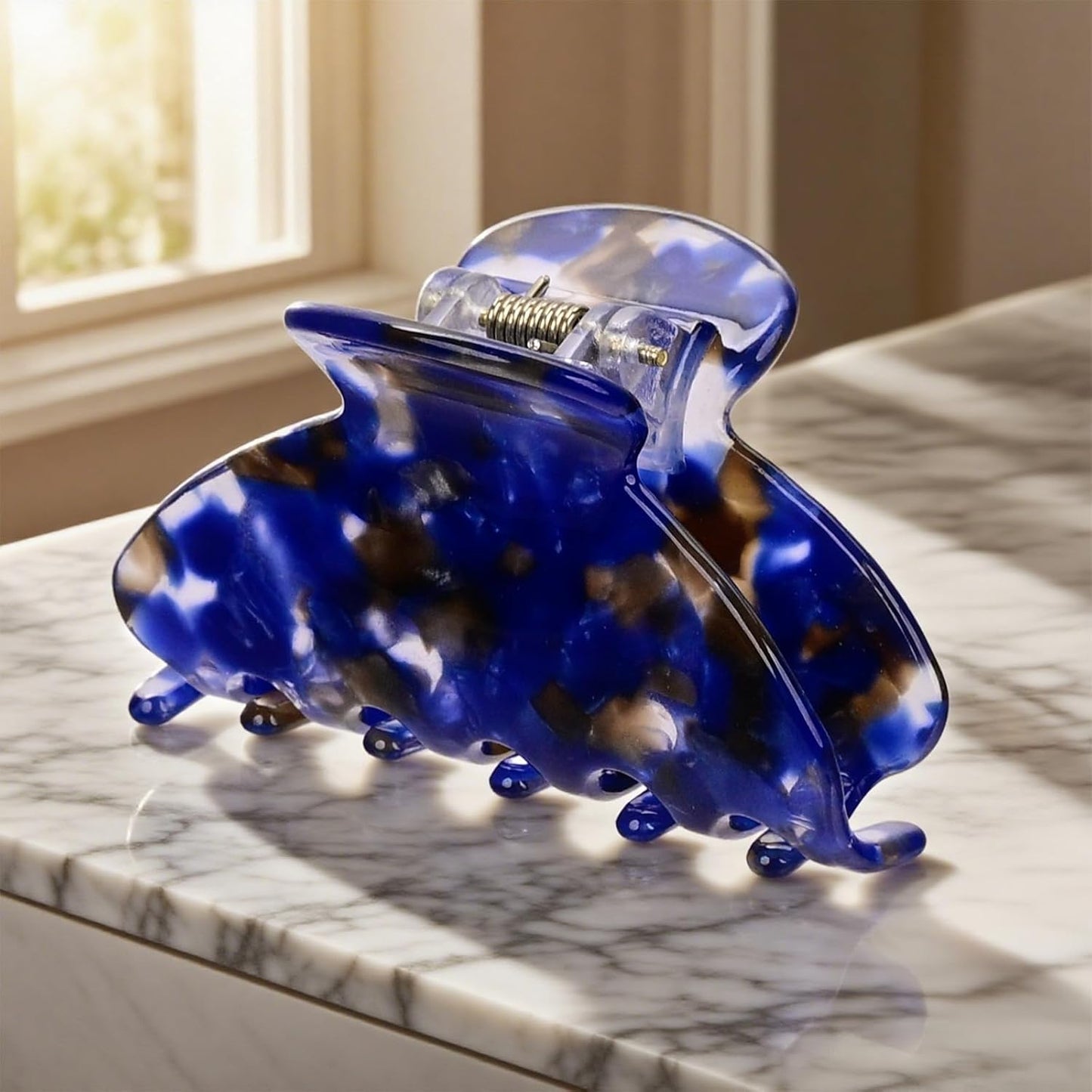 3 Pack Women's Hair Clips Set - Vintage Tortoise & Leopard Print Non-Slip Claw Clips, Celluloid Jaw Clamps for Medium Hair Hair Accessories Gift for Women