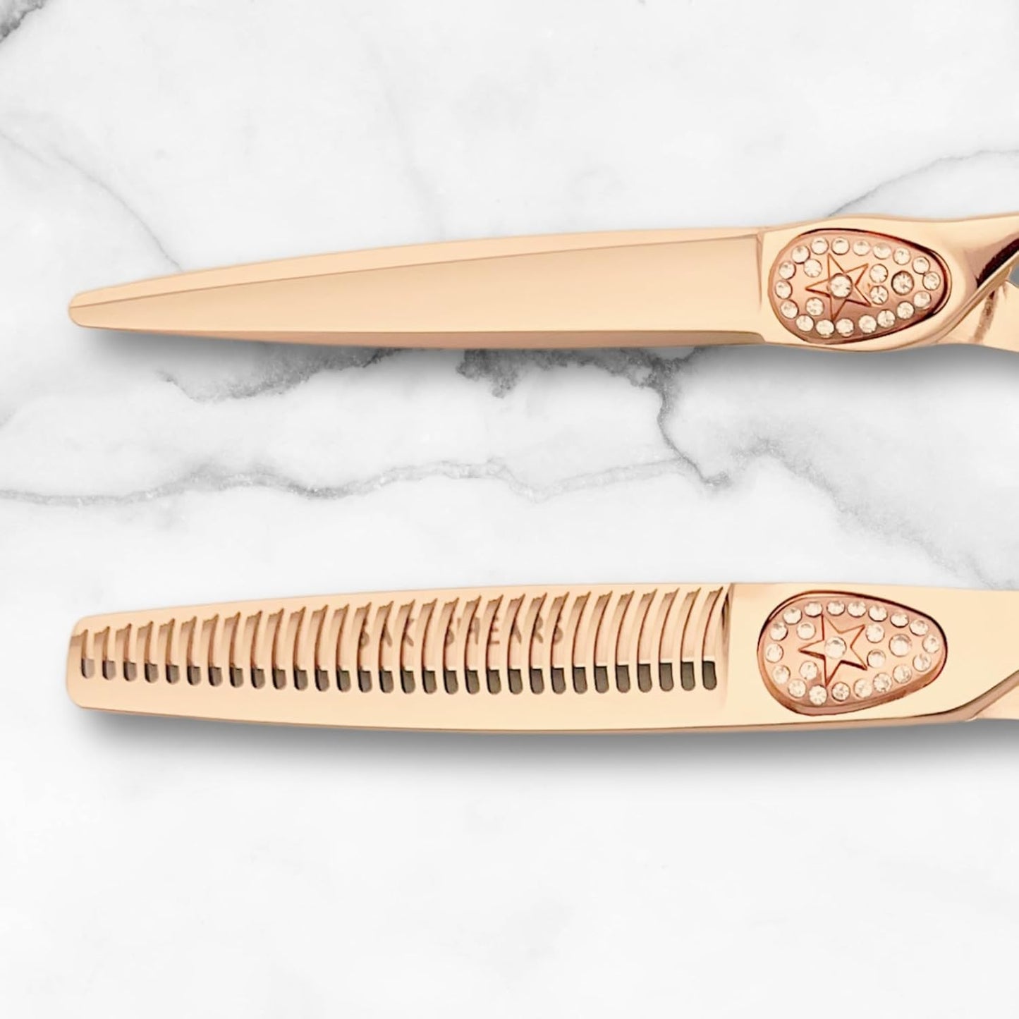 Gold Hair Scissors for Professional Hairdressers - 6 Inch Saki Shears Ikigai Gold Hair Shears - 440C Steel - Razor Sharp Cutting, Durable (Set of Hair Shears)