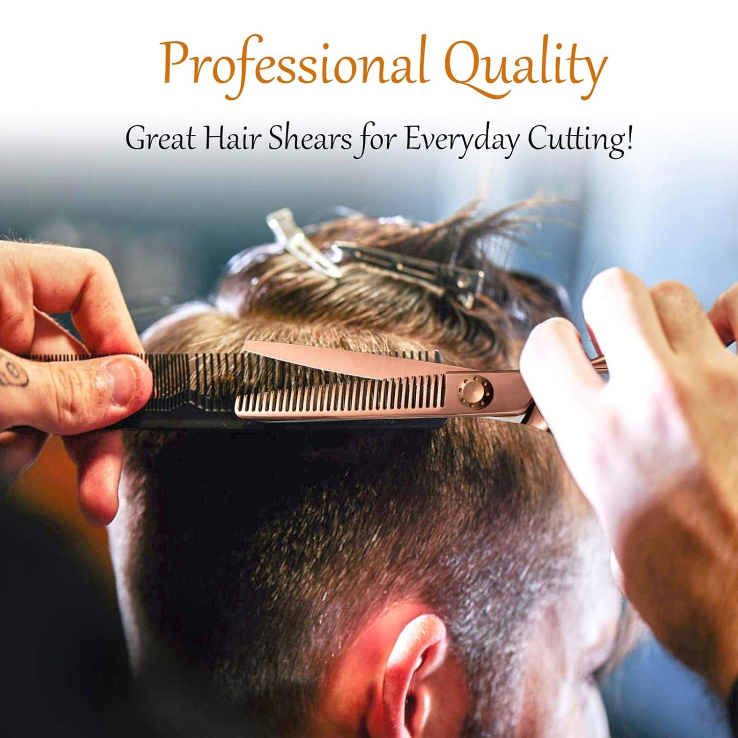 JASON 6" Hair Thinning Scissors, 30 Teeth Hair Blending Scissor Professional Trimming Hair Cutting Shears for Barber, Hairdresser, Stylist, Women and Men, Japanese 440C Stainless Steel