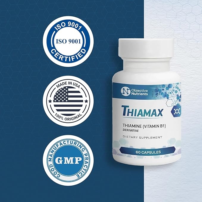 Thiamax Vitamin B1 (Thiamine TTFD) Capsules, 100mg, 60 60 Count