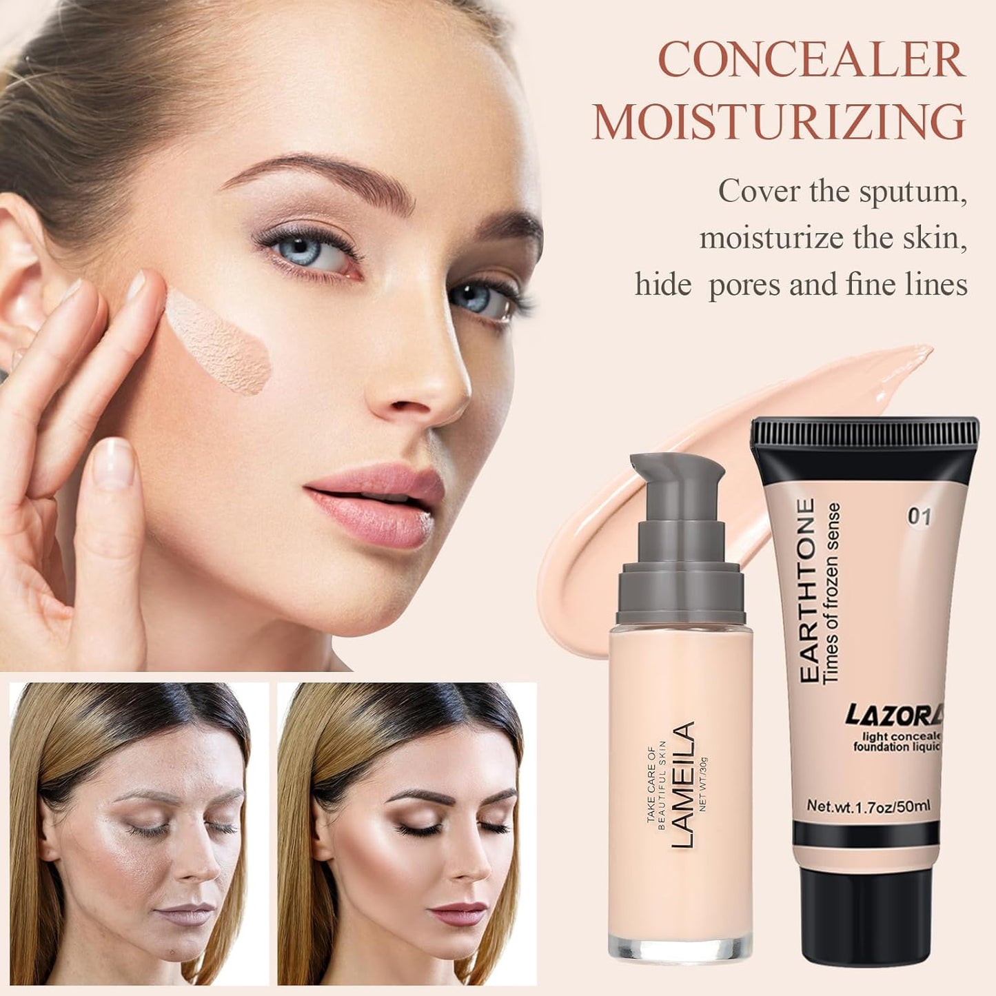 LAZORA Makeup Kit for Women Full Kit Makeup Set Multipurpose Bundle Holiday Gift Box Essential Starter Bundle Include Full Makeup Kit for Girl (Box2)