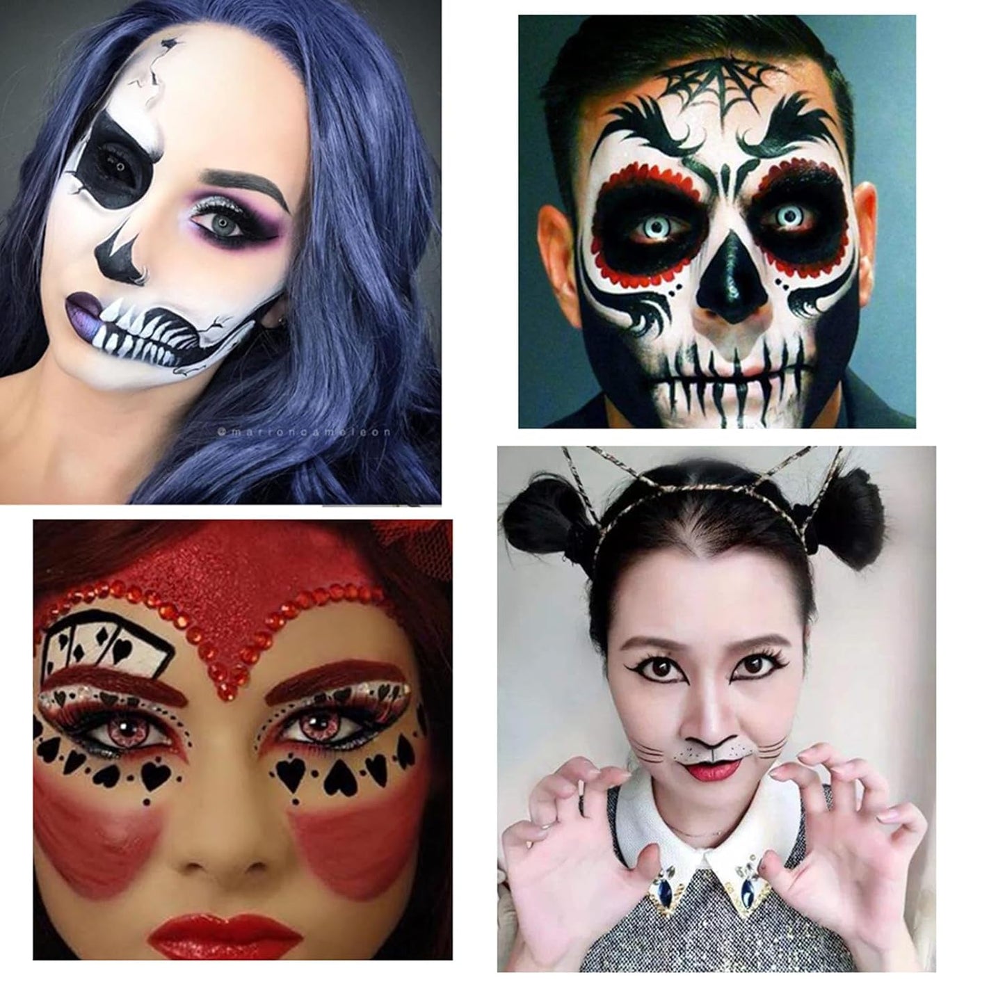 Face Body Paint Kit for Kids Adults,7 Vibrant Colors Water Activated Professional Facepaint with Brush, Non-Toxic for Halloween, Parties, Carnival, School Event, Festivals