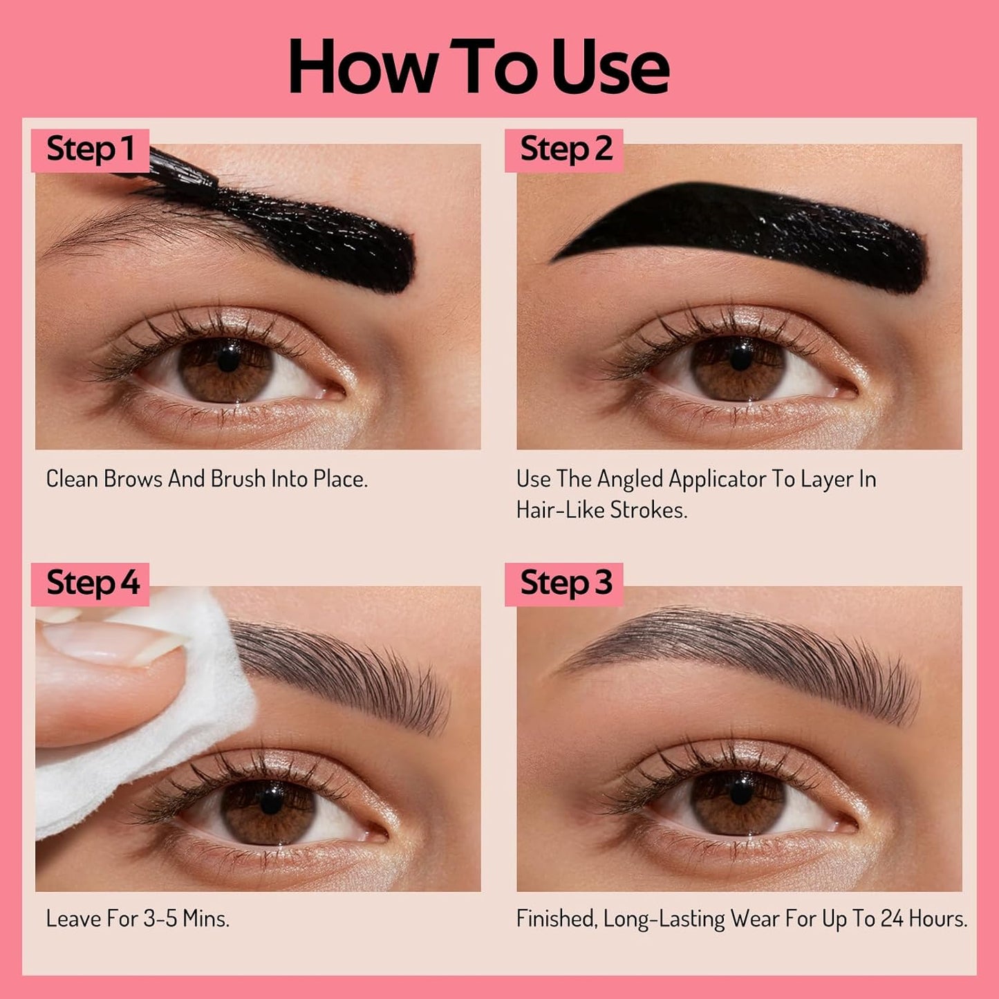 KIMUSE Instantly Semi-Permanent Eyebrow Gel, Long Lasting Eyebrow Tint, Waterproof Tinted Eye Brow Gel, Transfer-Proof, Smudge-Proof, Eyebrow Makeup Gift for Women & Girl, 0.17oz