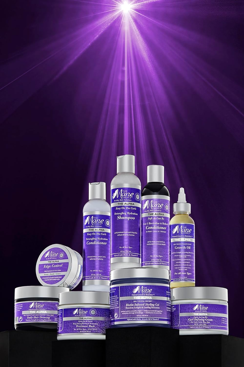 The Mane Choice The Alpha Curly As Can Be Curl Defining Cream,12 Oz, Defines, Hydrates & Smooths Frizz, Curl Cream For Coily, Wavy & Curly Hair, Enriched with Biotin & Vitamin E, Paraben-Free