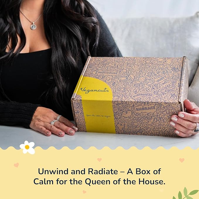 Vegan Wellness & Beauty Gift Box – Immune Support Powder, Protein Bars, Hydration Mist, Hair Mask, Hand Cream & Kiwi Mask – Ideal Gift for Moms, Women & Self-Care Lovers