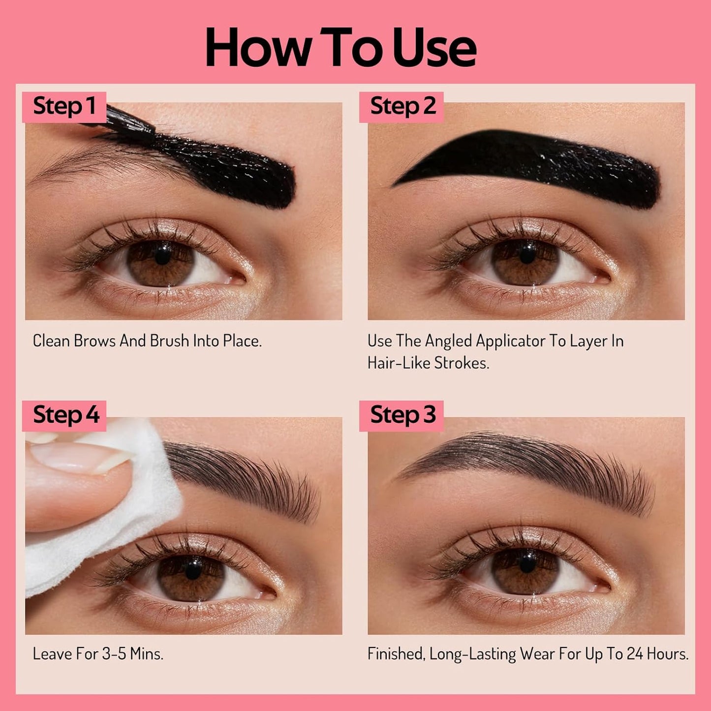 KIMUSE Instantly Semi-Permanent Eyebrow Gel, Long Lasting Eyebrow Tint, Waterproof Tinted Eye Brow Gel, Transfer-Proof, Smudge-Proof, Eyebrow Makeup Gift for Women & Girl, 0.17oz