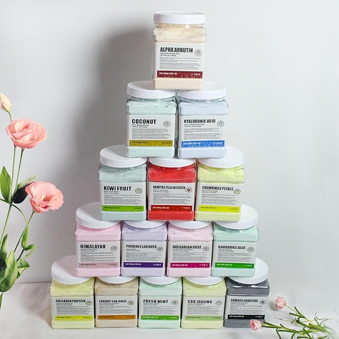 Jelly Face Mask Peel Off Powder 650g Moisturizing and Hydrating Repair and Smooth Skin Care for Home Salon Spa (Hyaluronic Acid)