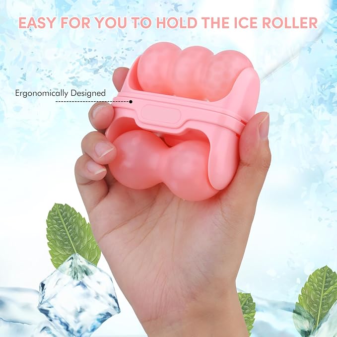 Ice Roller for Face,Eyes,Women Gifts Idea,Therapeutic Cooling to Tighten Brighten Complexion and Reduce Wrinkles,Massager Under Eye Puffiness,Migraine and Pain Relidf