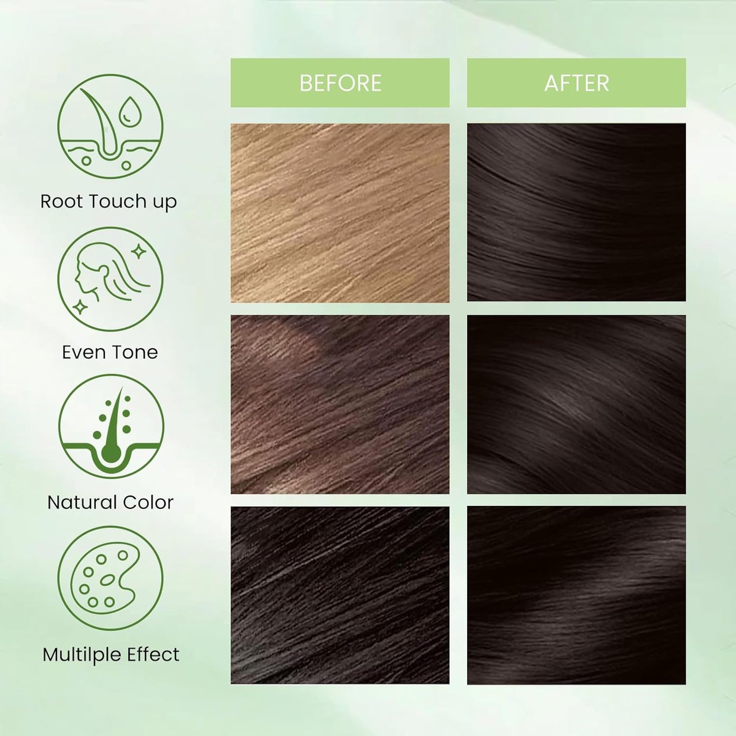 Hair Dye Shampoo 3-in-1, Instant Natural Hair Color Dye Shampoo for Women Men Black Tea, Root Touch Up & 3-4 Weeks Lasting & Easy to Use & for All Hair Types, 500ml