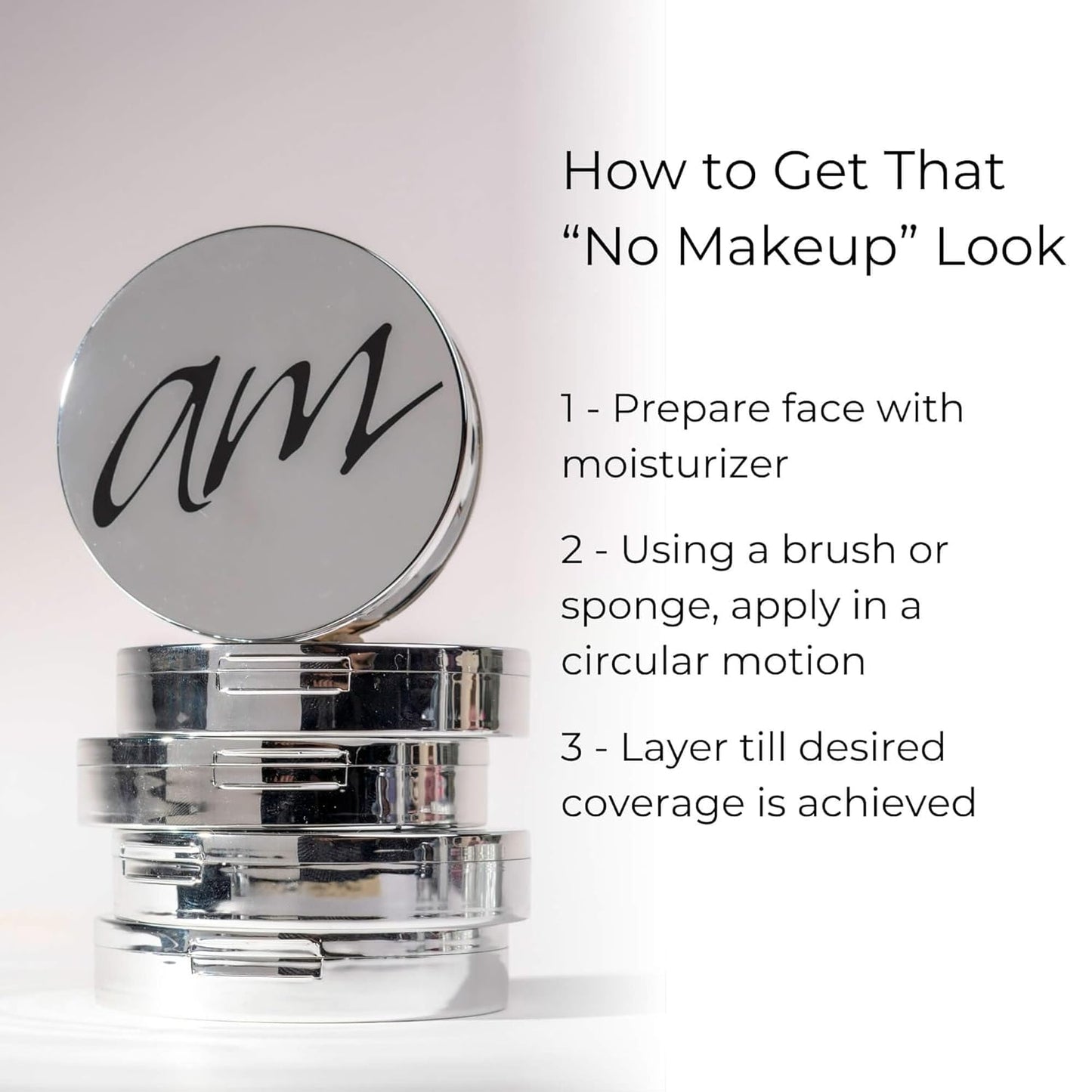 4-in-1 Pressed Foundation Powder with Natural SPF, Concealer & Finishing for Medium to Full Coverage Foundation, Mineral-Based (Eva, 0.35 oz)