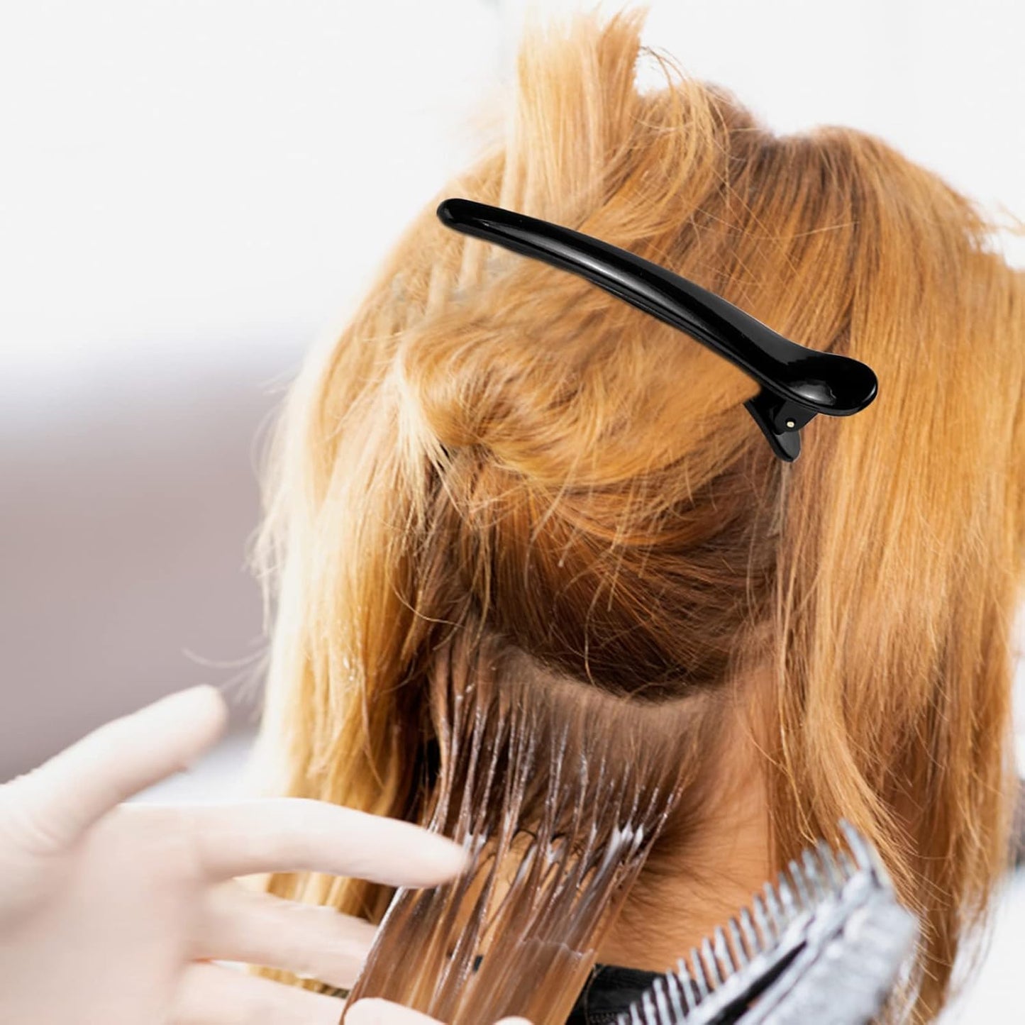 Hair Clip, 12 Count Alligator Hair Clips for Women, Duckbill Hair Barrettes Pins, Non Slip Colorful Plastic Duck Billed Hair Clips for Styling Sectioning-Black