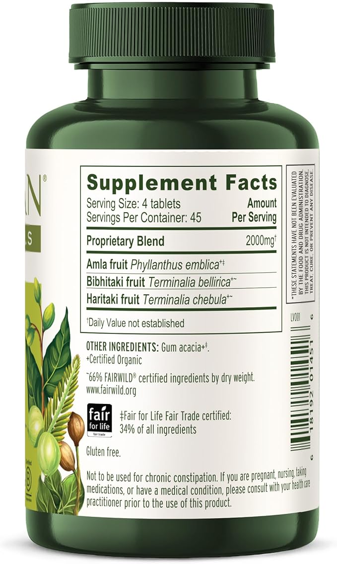 Banyan Botanicals Triphala Tablets 180 Tablets