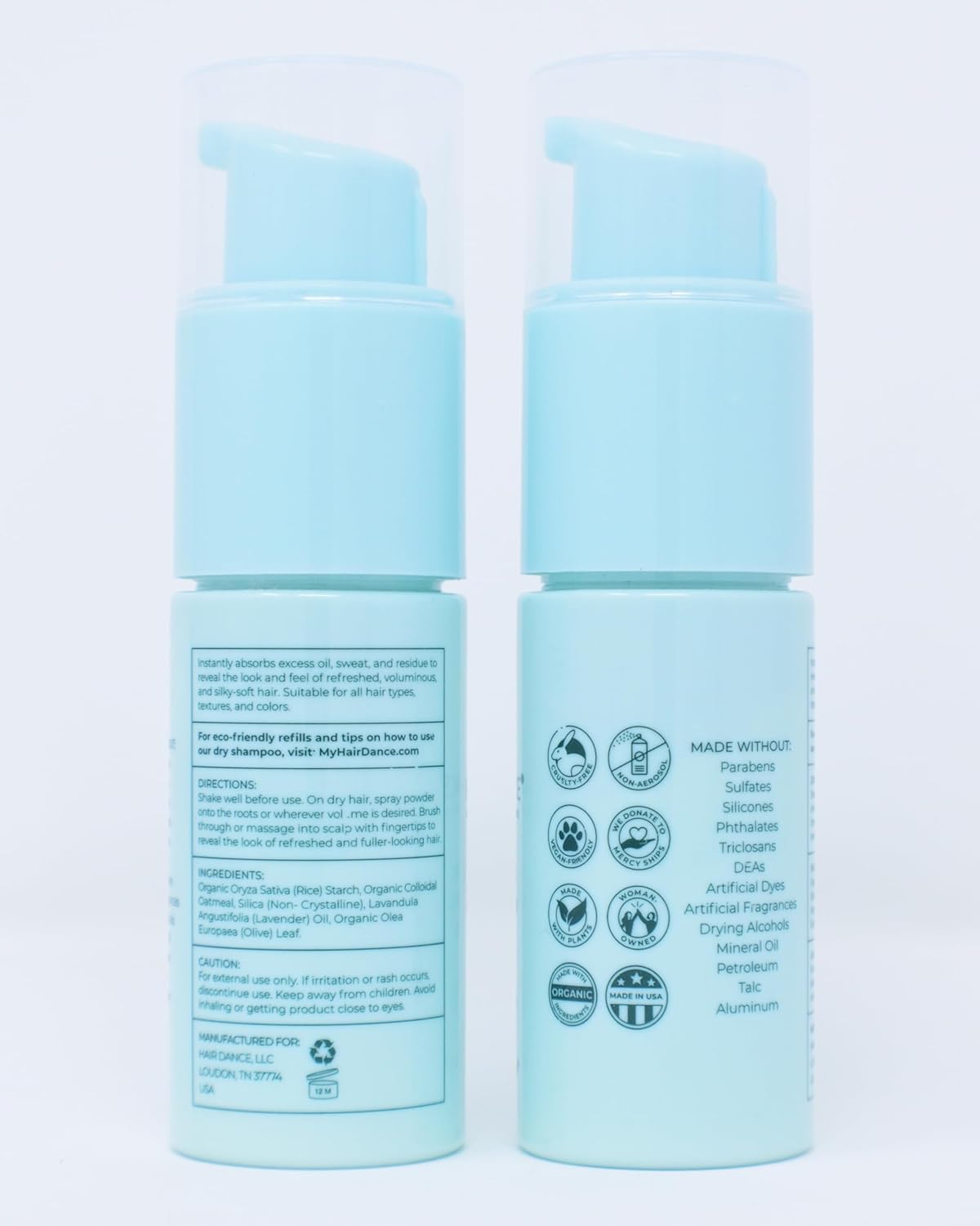 Hair Dance Dry Shampoo Powder | Non-Aerosol | Travel Size | Natural & Organic | Made in USA | No Benzene, Vegan, Cruelty Free, For All Hair Colors, Free of Talc | Lavender Oil Scent - 0.8 Ounce