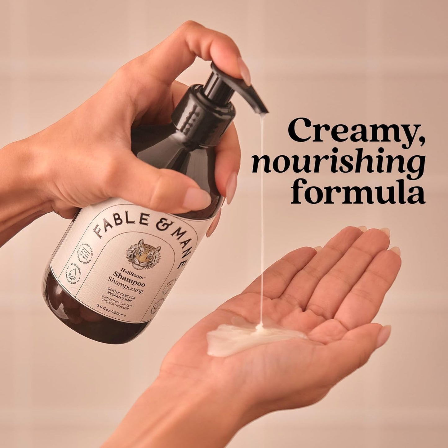 Fable & Mane Hydrating Shampoo, Moisturises and Cleanses Dry, Damaged Hair with Aloe Vera and Coconut Oil. For Medium to Thick Hair Types