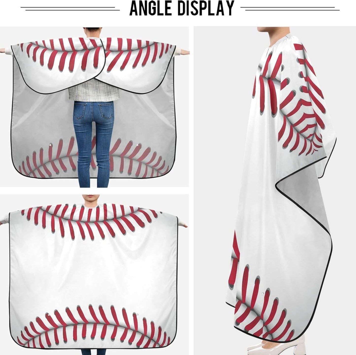 visesunny Professional Barber Cape Polyester Hair Cutting Clippings Catcher Grooming Cape Apron for Shaving Trimming For Men