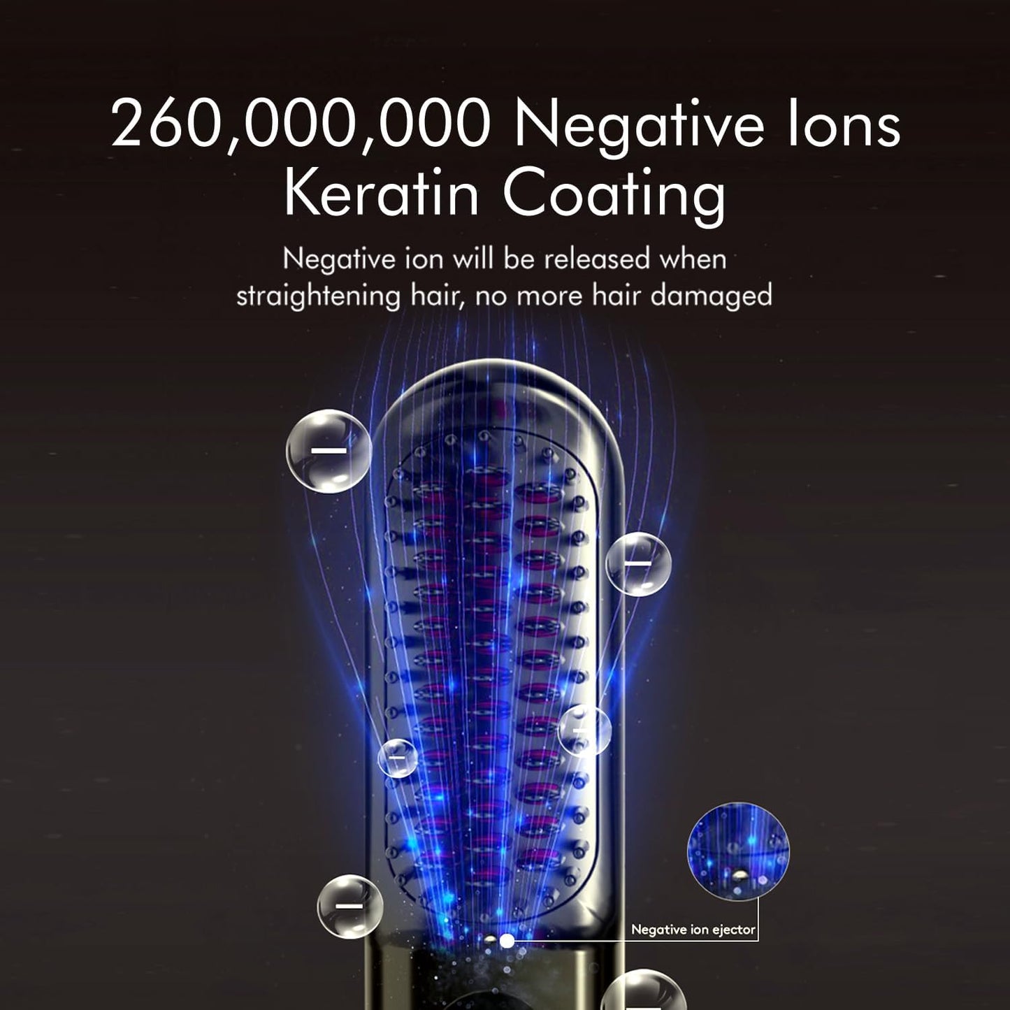 Mindrain Mini Cordless Hair Straightener Brush Pro A+, Portable Straightening Brush for Travel, Ionic Hot Comb Straightener, USB Rechargeable, It can be Used While Charging, Gifts for Women. (Pink)