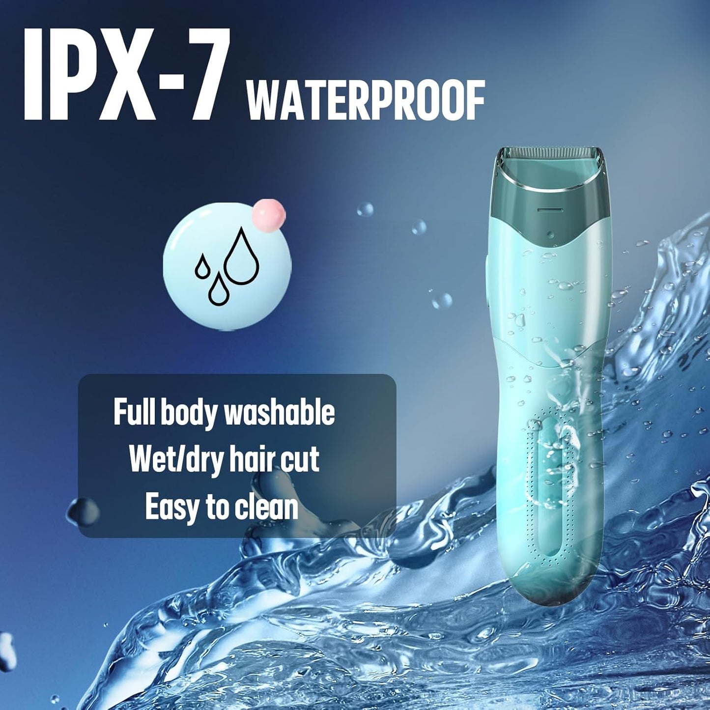 Favrison Vacuum Hair Clippers for Kids & Men, Electric Haircut Kit with Dual Motor Power, Cordless Professional Hair Trimmer, IPX7 Waterproof & Rechargeable