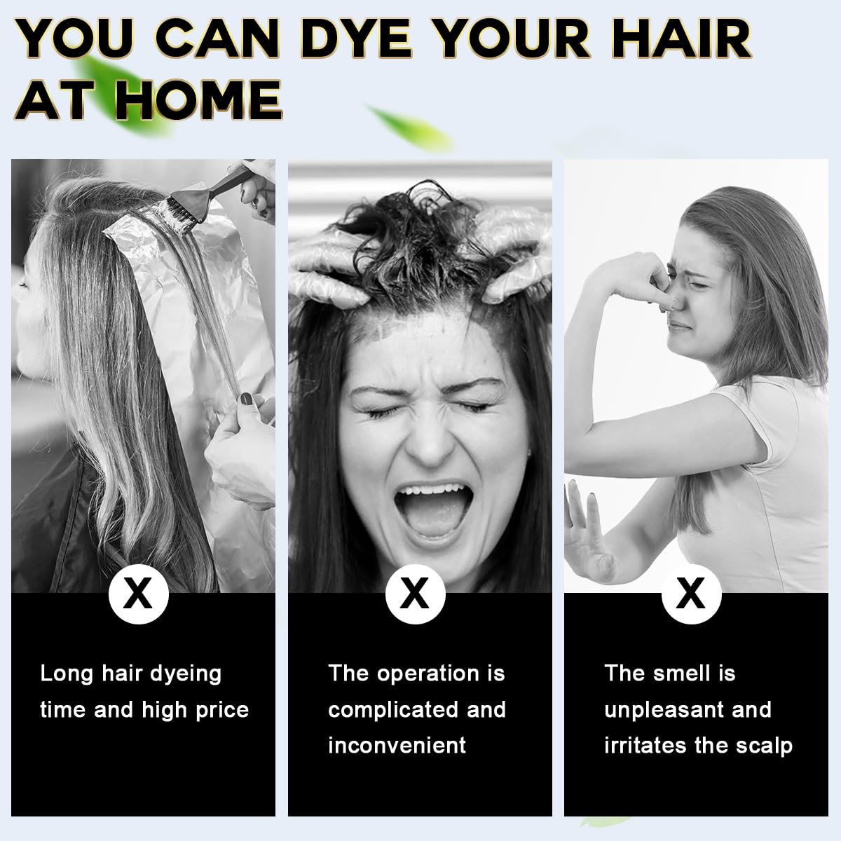 Hair Dye Shampoo Chestnut Brown Hair Color Shampoo for Gray Hair Coverage Herbal Hair Dye Shampoo 3 in 1 for Men and Women, Instant Color Shampoo