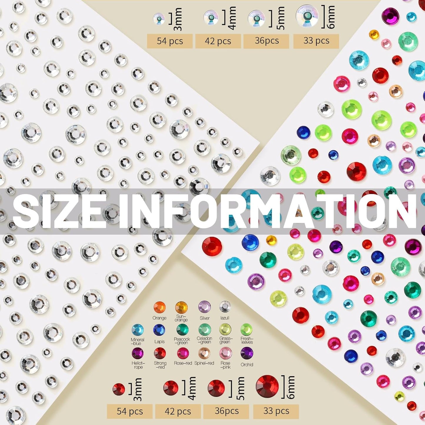 Teenitor Face Gems Self Adhesive Face Rhinestone Face Jewels, 650pcs Makeup Rhinestones, Stick On Rhinestones for Makeup, Gems for Face, Hair, Body, Eye