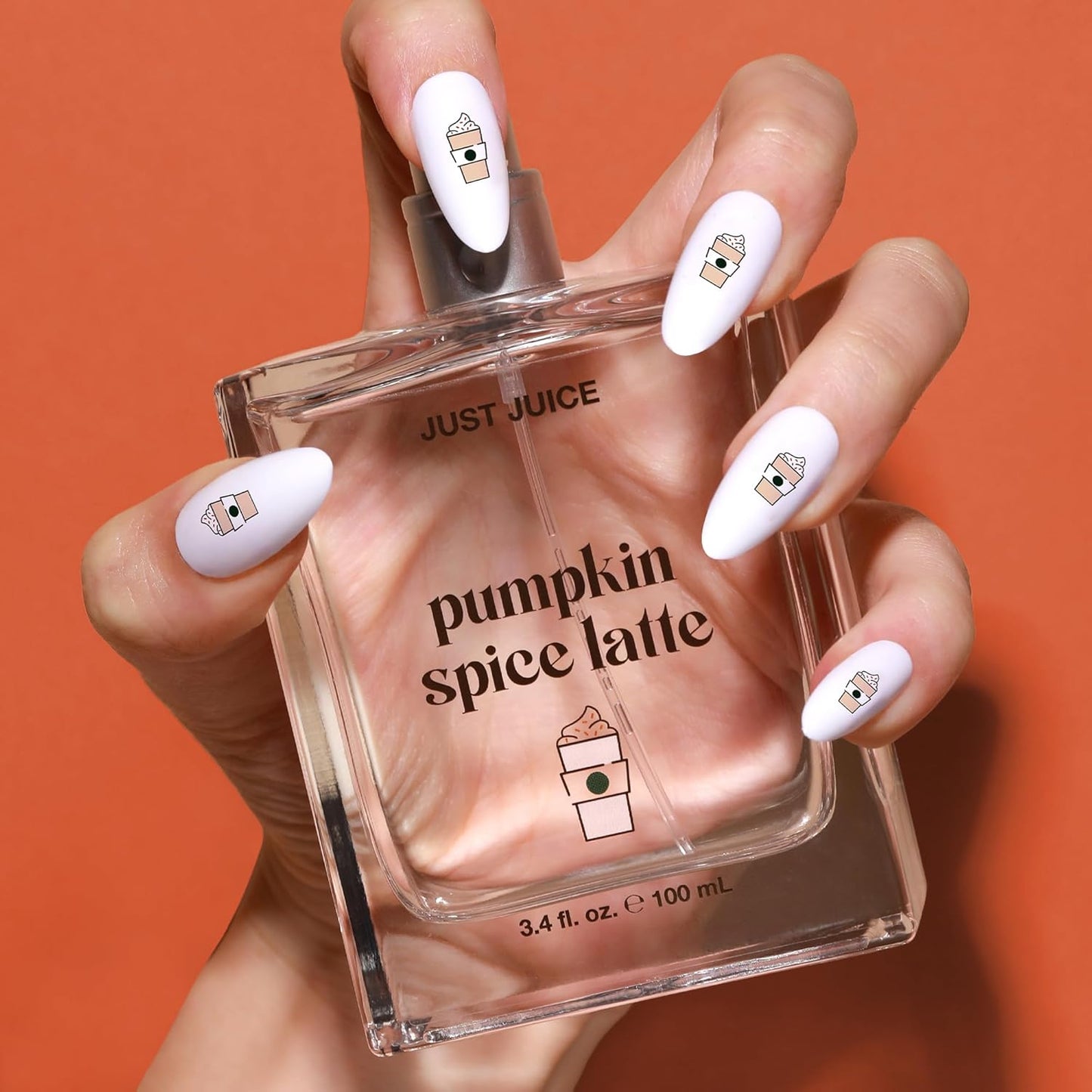 Just Juice Pumpkin Spice Latte - Warm Vanilla Perfume for Women and Men - Mini Travel Perfume with Nutmeg, Cinnamon, Tonka Bean - 0.33 oz