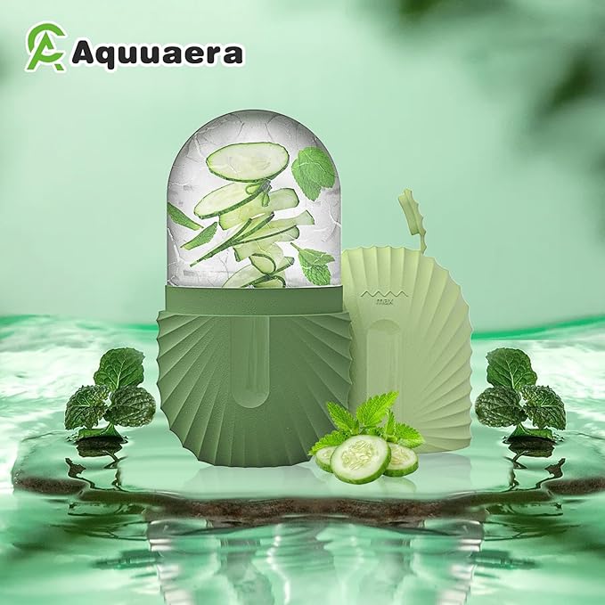 Ice Face Roller, Ice Cube Roller for Face,Facial Beauty Ice Roller Skin Care Tools,De-Puff Eye Bags, Reduce Migraine Pain(Green)